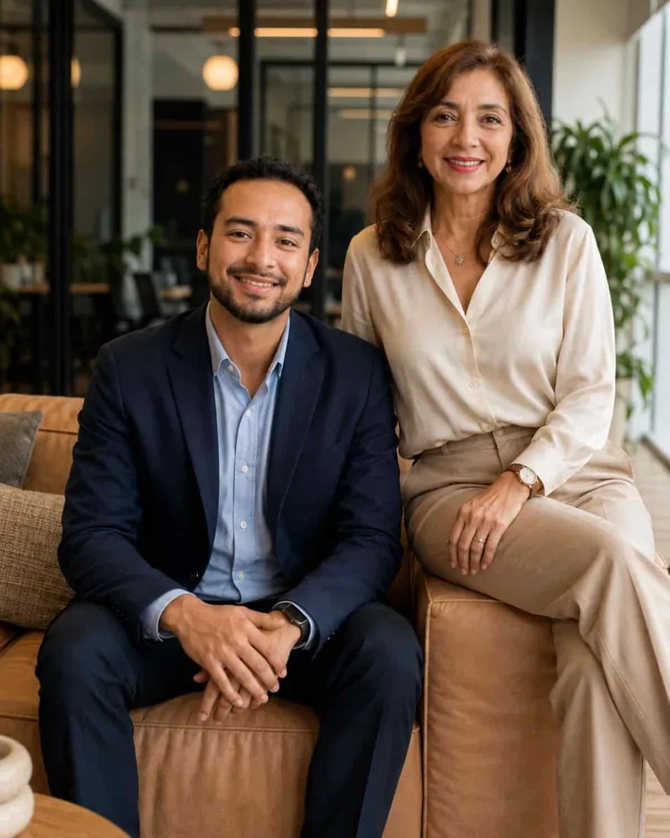 Madre e hijo, fundadores de Sinfonía Travel